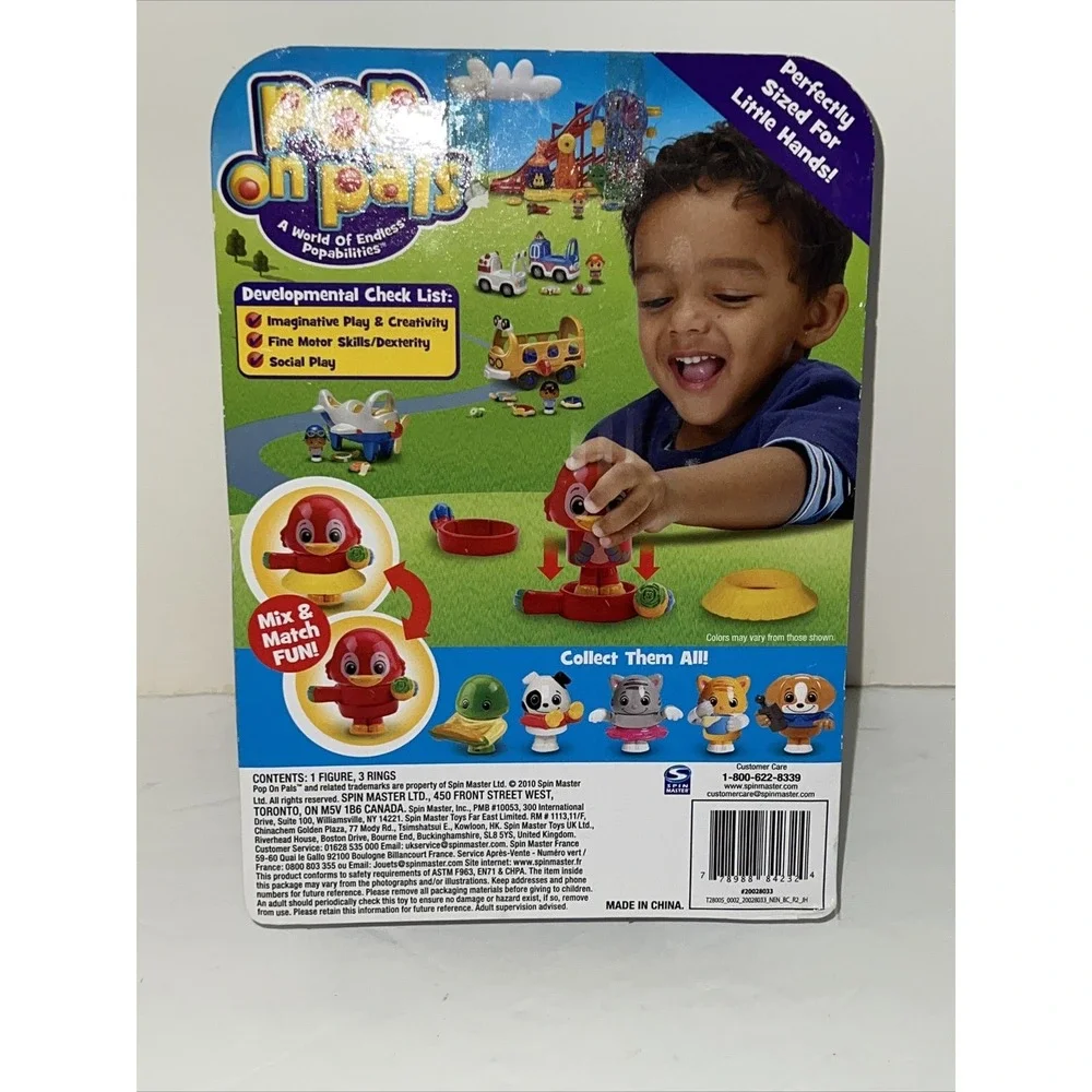 Pop on Pals Priscilla The Parrot Mix & Match Fun Toy Figure Spin Master New‎ A6